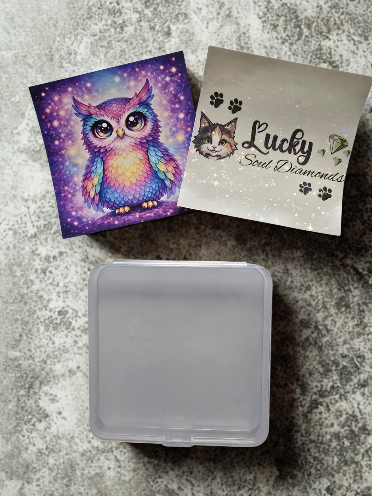 Aufbewahrungsbox für Coverpapier – kompakt & stabil | optional mit Lucky Soul Diamonds Logo