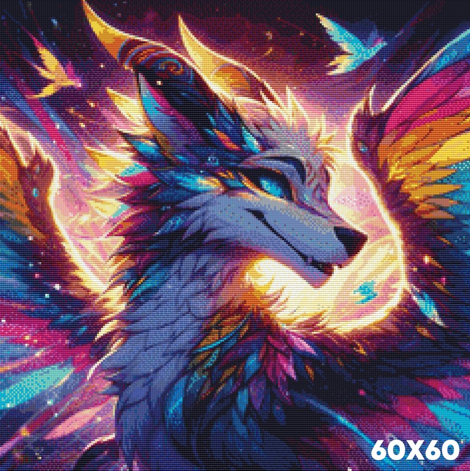 Majestic Wolf Flight - Lucky Soul Diamonds