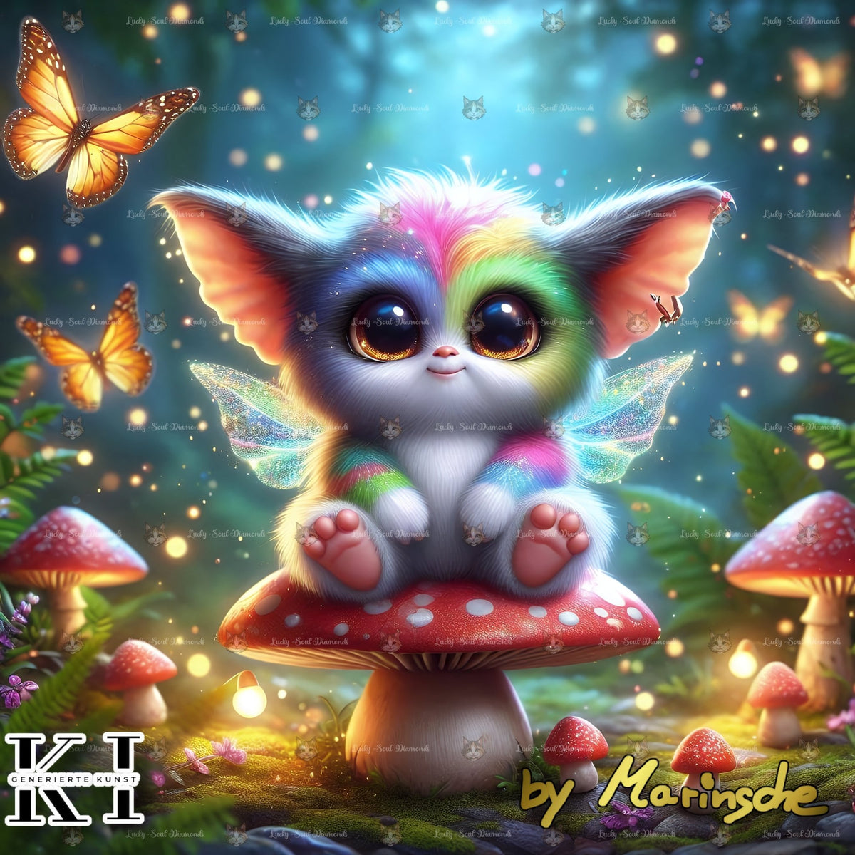 Marlin in the Woods 70x70cm - 150 Farben - Lucky Soul Diamonds