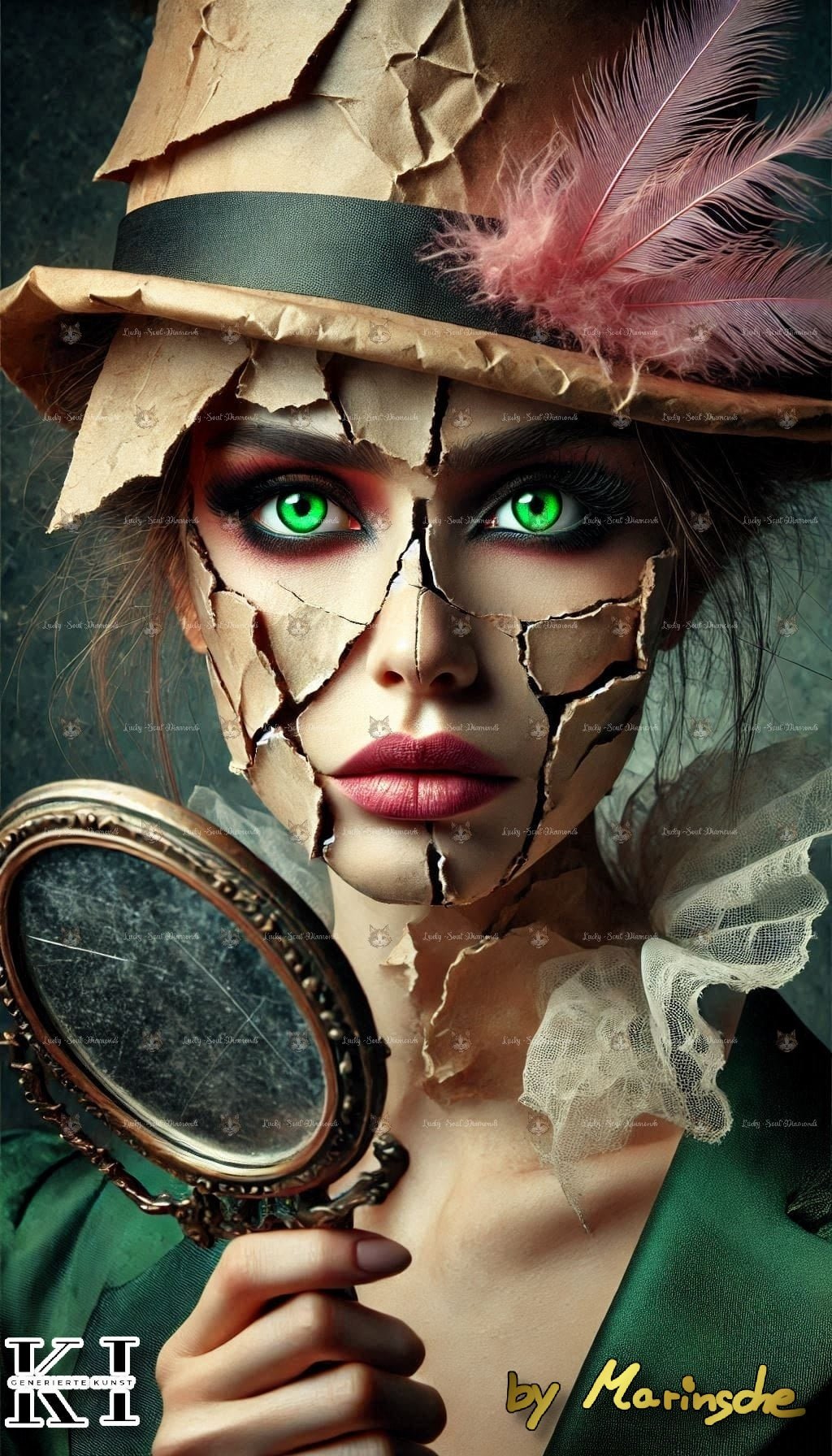 Green broken Lady - Lucky Soul Diamonds