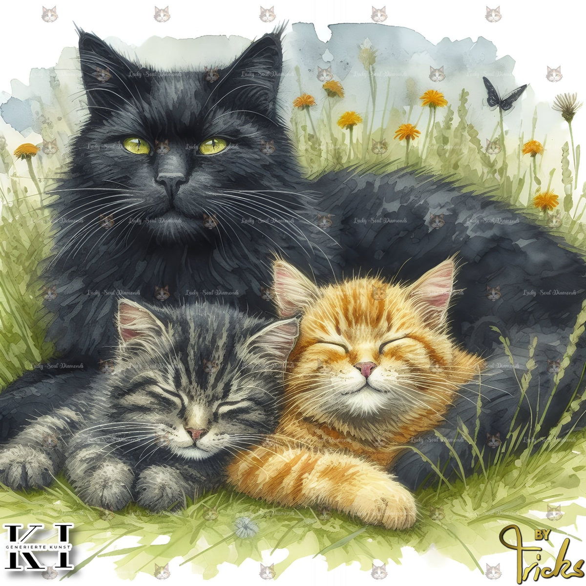 Peaceful Whiskers - Lucky Soul Diamonds