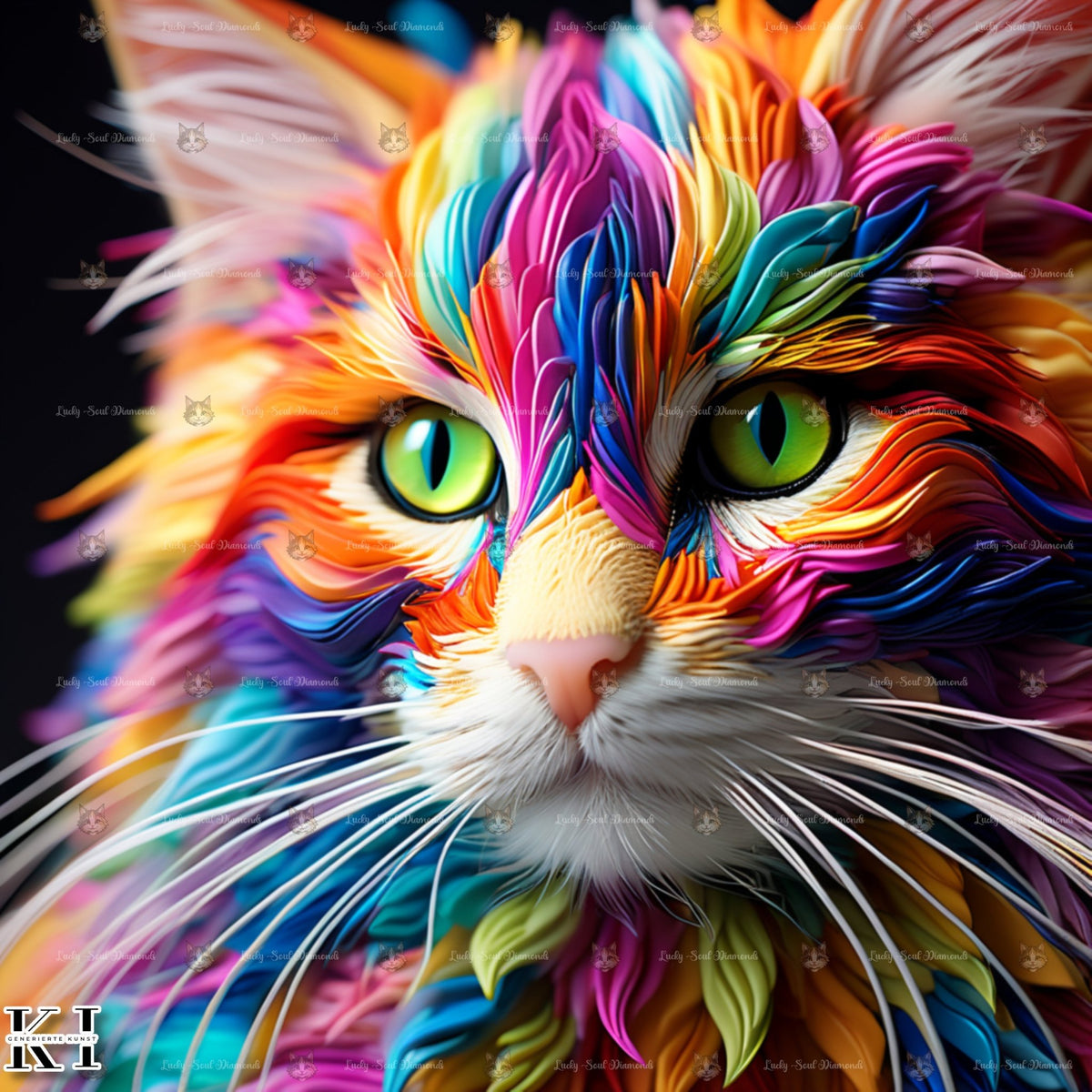 Regenbogen Maine Coon - BB Fresh Diamond Art