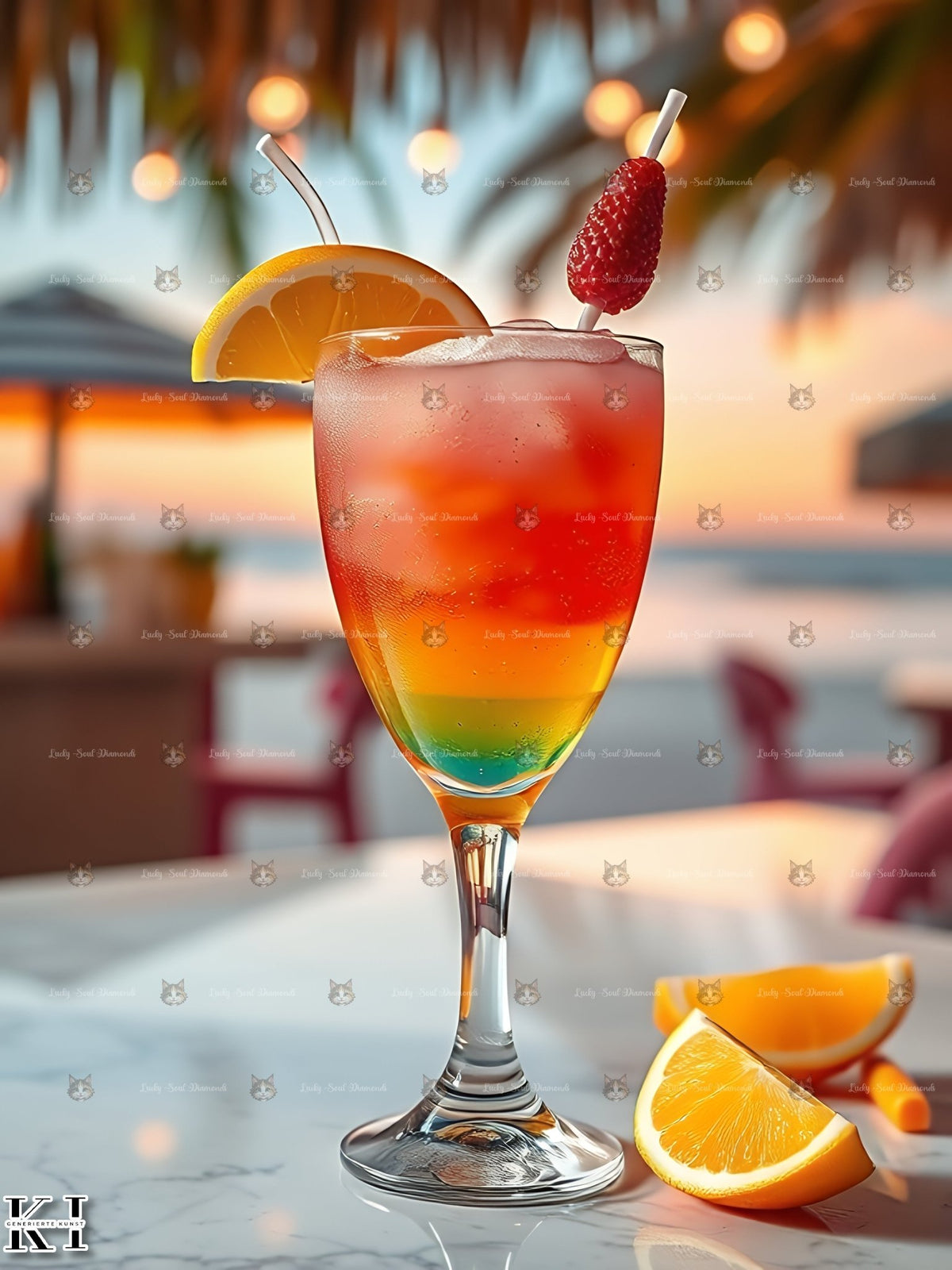 Sunset Cocktail - Lucky Soul Diamonds