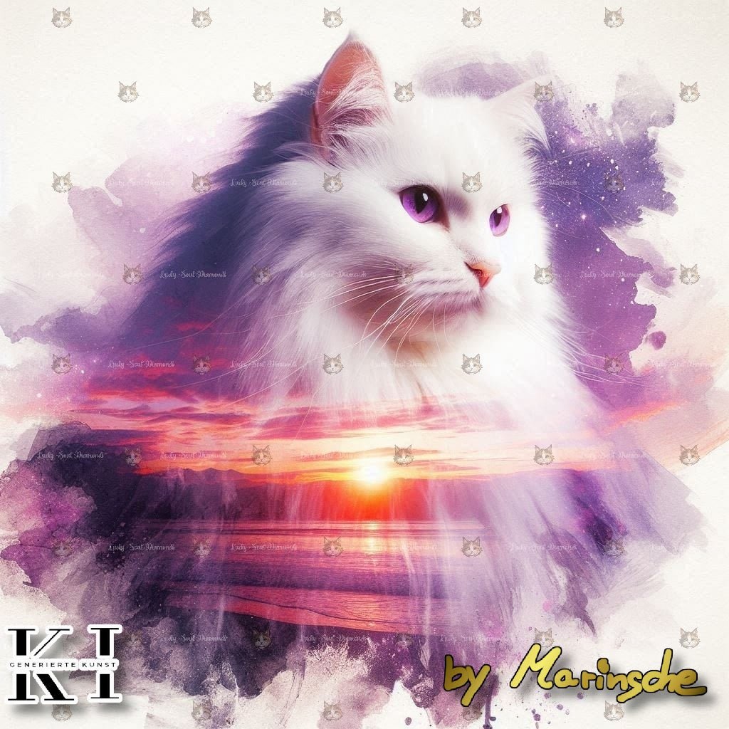 Mystic Horizon Cat - Lucky Soul Diamonds