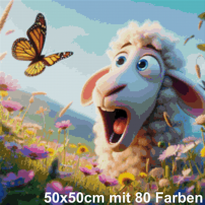 Schaf im Staunmodus