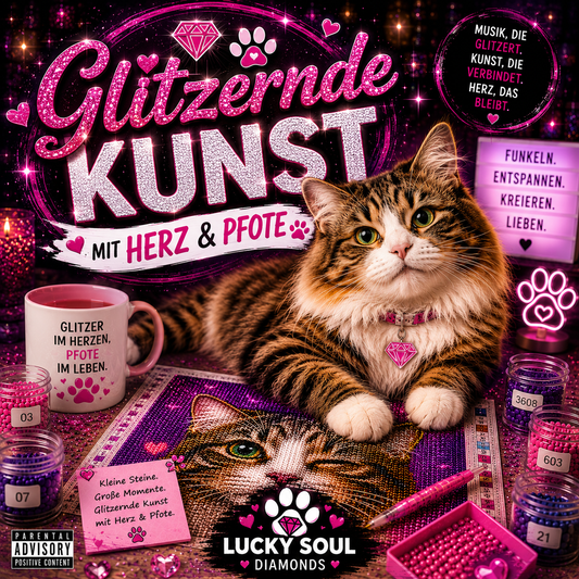 Lucky Soul Diamonds Musik Album | Glitzernde Kunst mit Herz & Pfote | Digital Deluxe Album