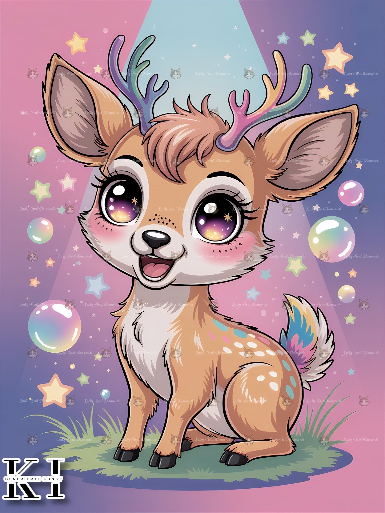 Liebevoller Hirsch - Lucky Soul Diamonds