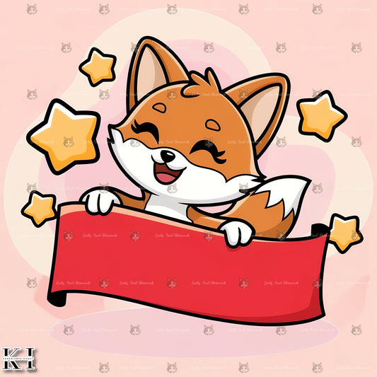 Rosa Fuchs mit personalisierten Namen - Lucky Soul Diamonds