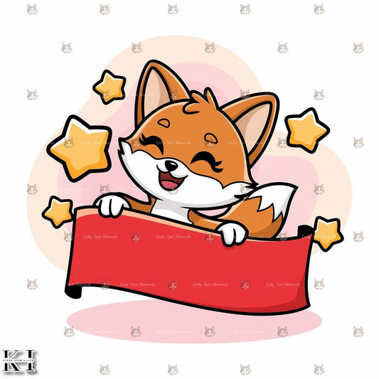 Weißer Fuchs mit personalisierten Namen - Lucky Soul Diamonds