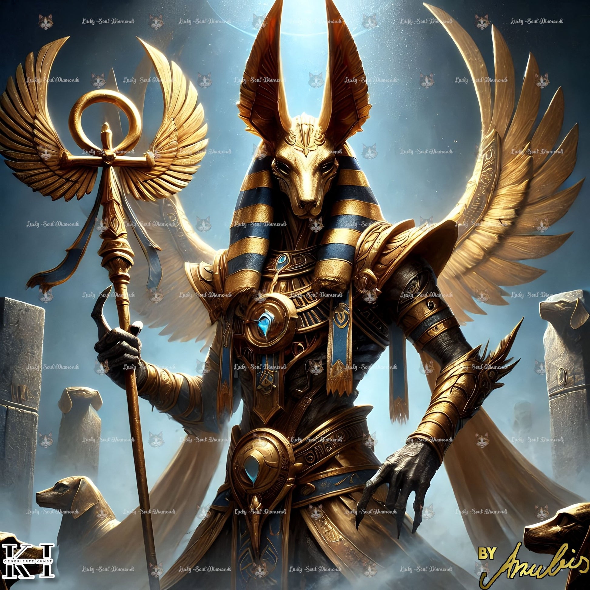 Golden Anubis - Lucky Soul Diamonds
