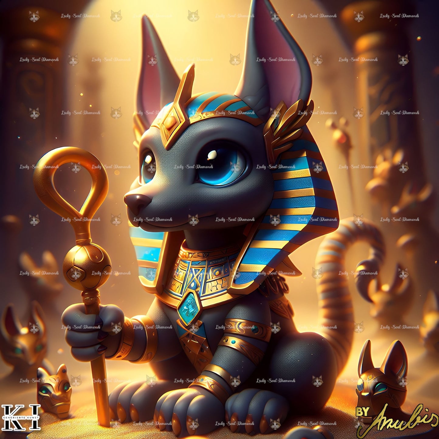 Little sweet Anubis - Lucky Soul Diamonds