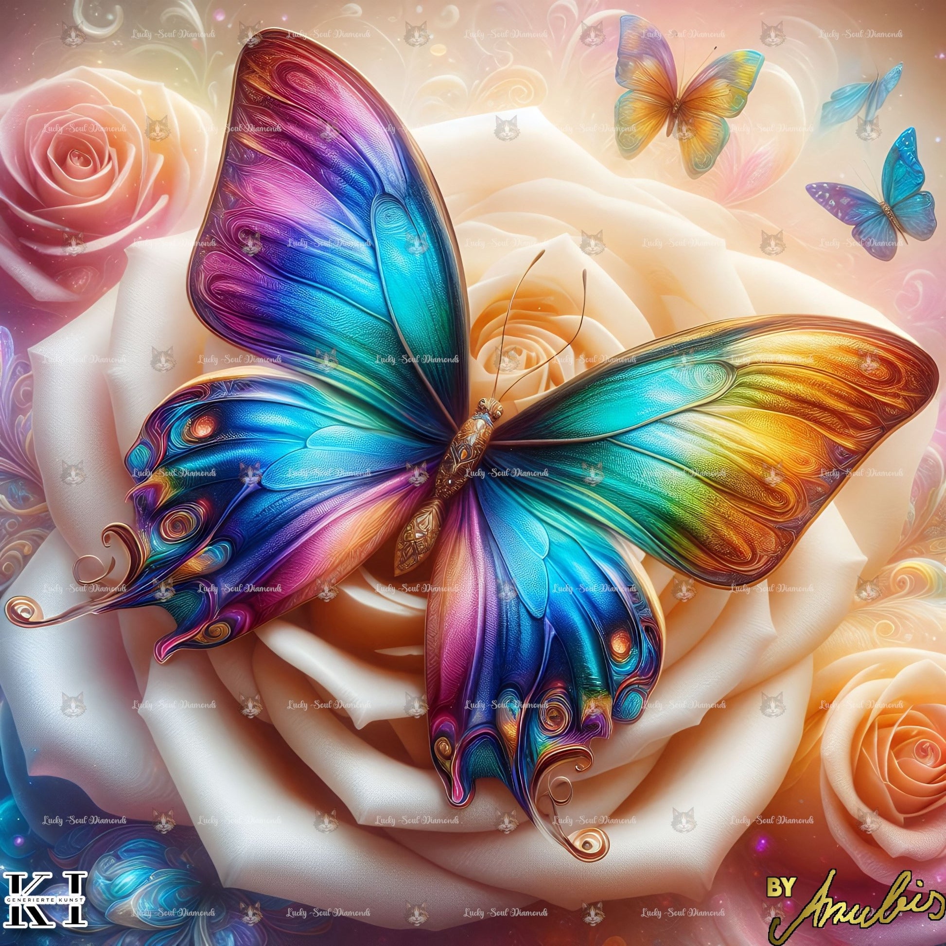 Rainbow Butterfly - Lucky Soul Diamonds