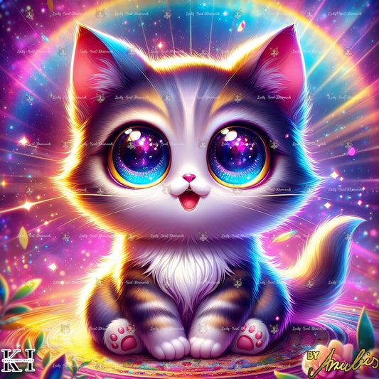 Little Baby Cat Pose - Lucky Soul Diamonds