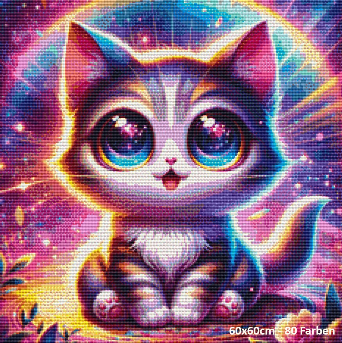 Little Baby Cat Pose - Lucky Soul Diamonds