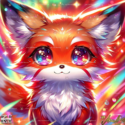 Little red Baby Fox - Lucky Soul Diamonds