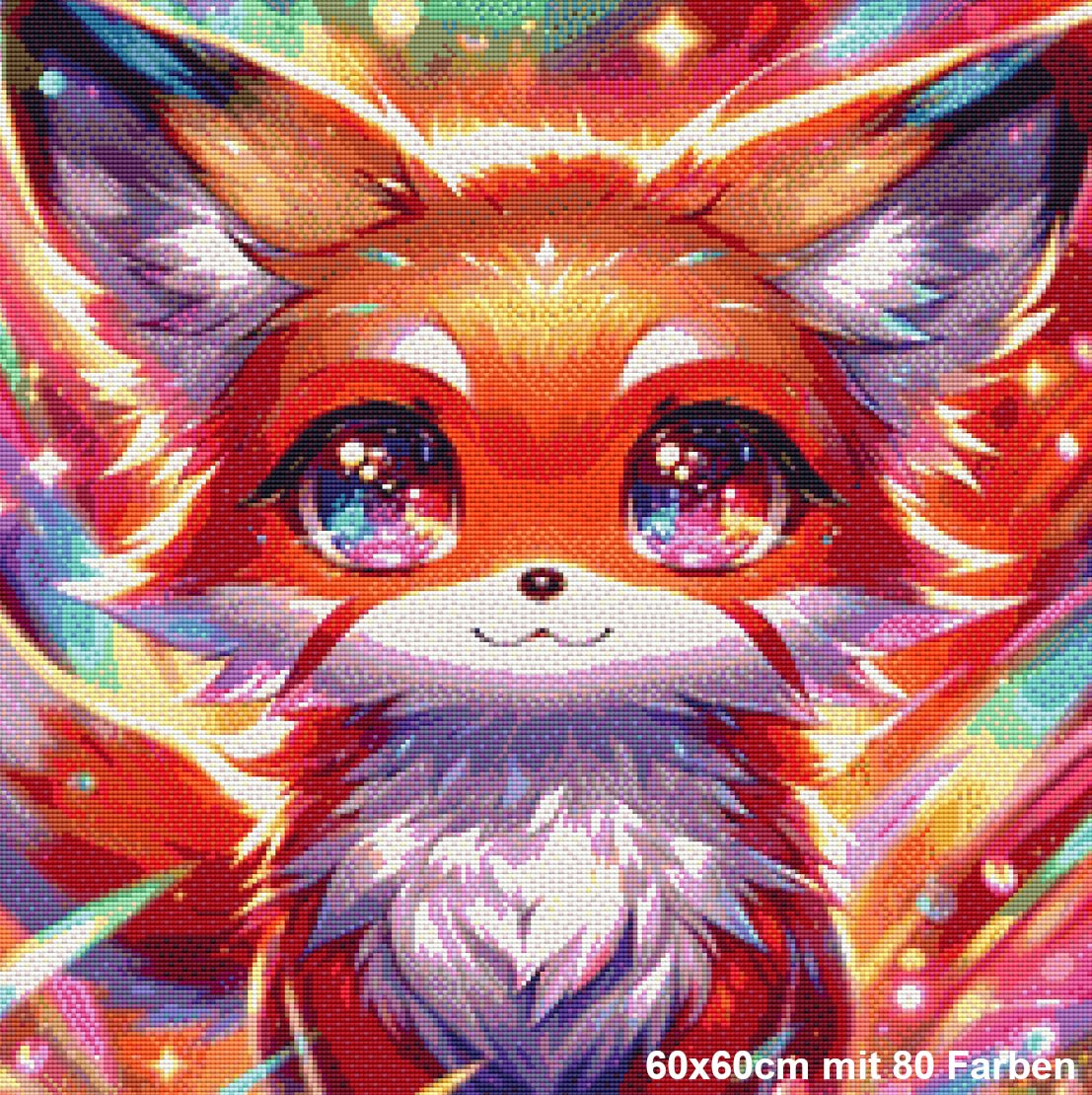 Little red Baby Fox - Lucky Soul Diamonds