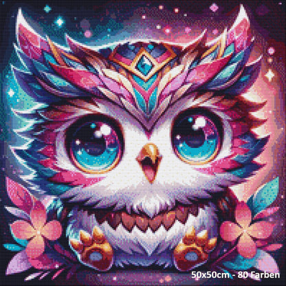 Little Baby Owl sitting - Lucky Soul Diamonds