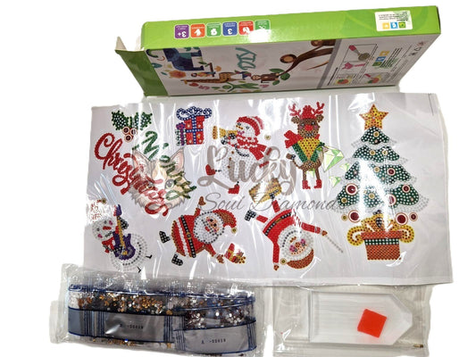 Diamond Painting Stickerset „Christmas Sparkle“ – 8er Weihnachtsmotive - Lucky Soul Diamonds