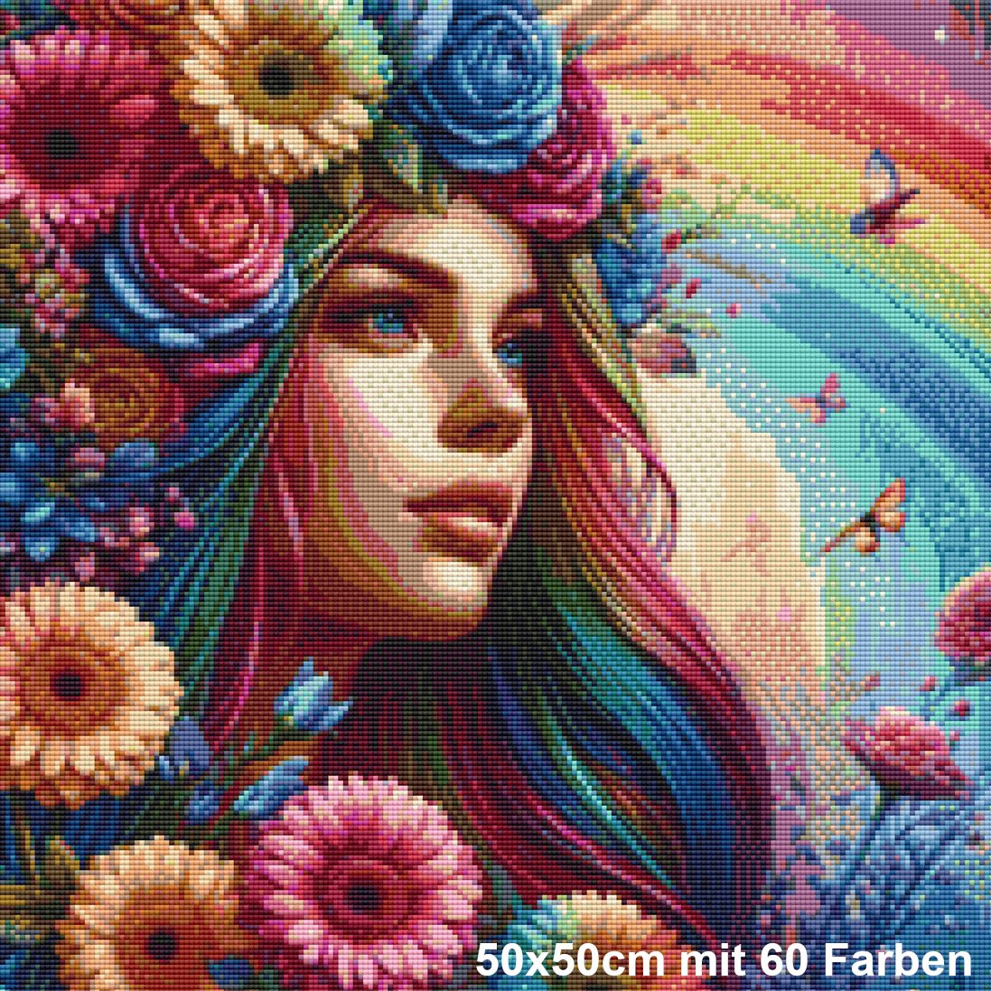 Rainbow Flower Girl - Lucky Soul Diamonds