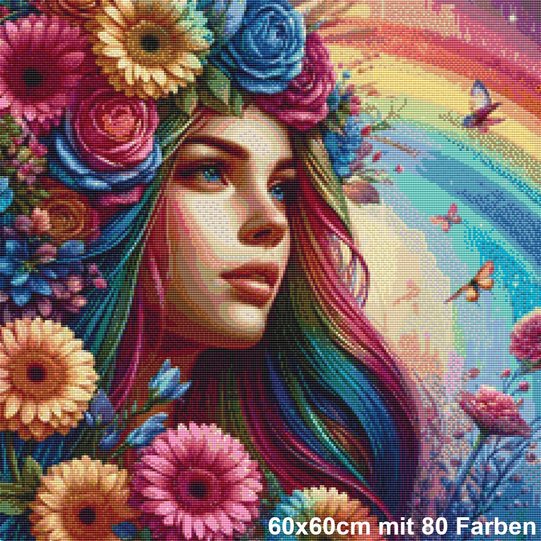 Rainbow Flower Girl - Lucky Soul Diamonds