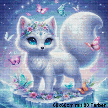 Snow Bloom Fox - Lucky Soul Diamonds
