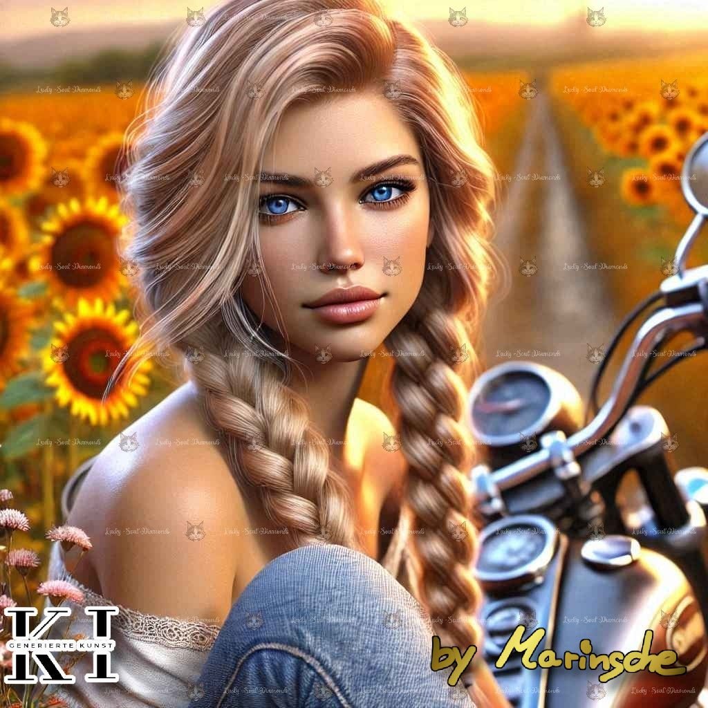 Girl on Bike - Lucky Soul Diamonds