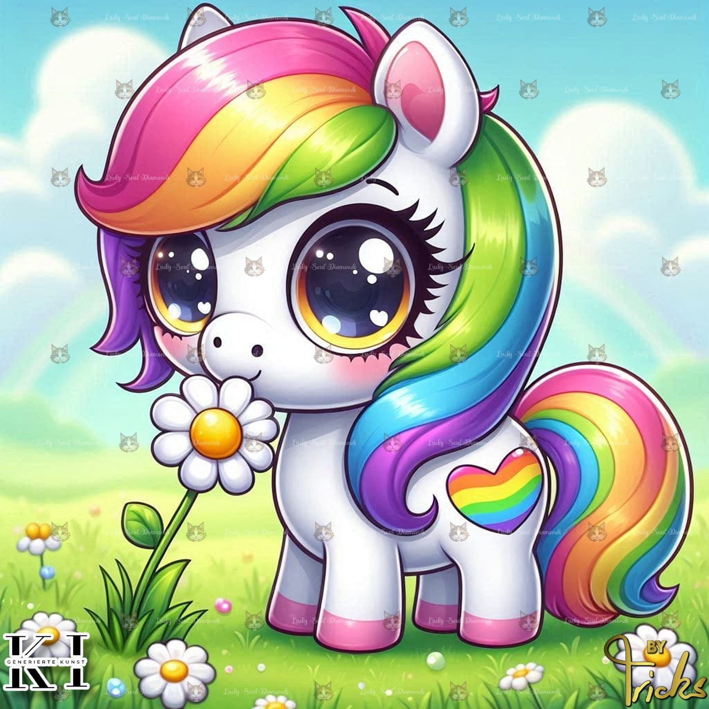 Rainbow Unicorn - Lucky Soul Diamonds