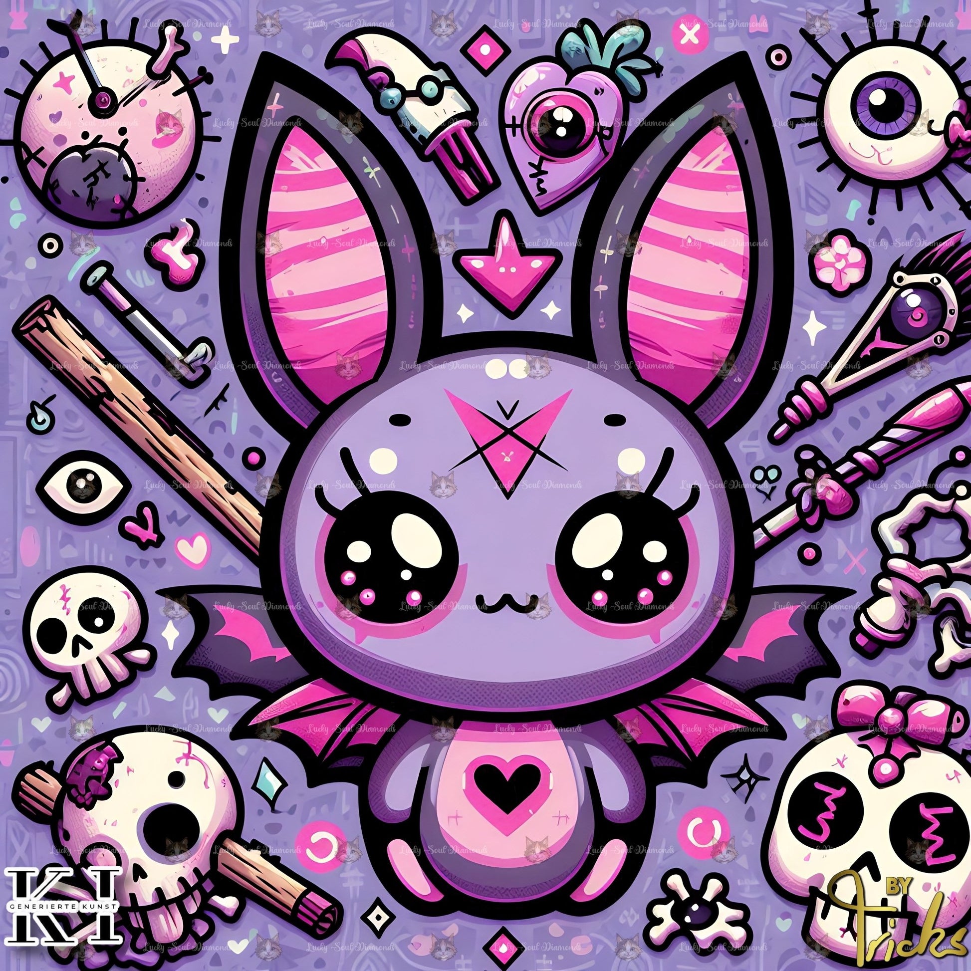 Charm of the Dark Bunny - Lucky Soul Diamonds