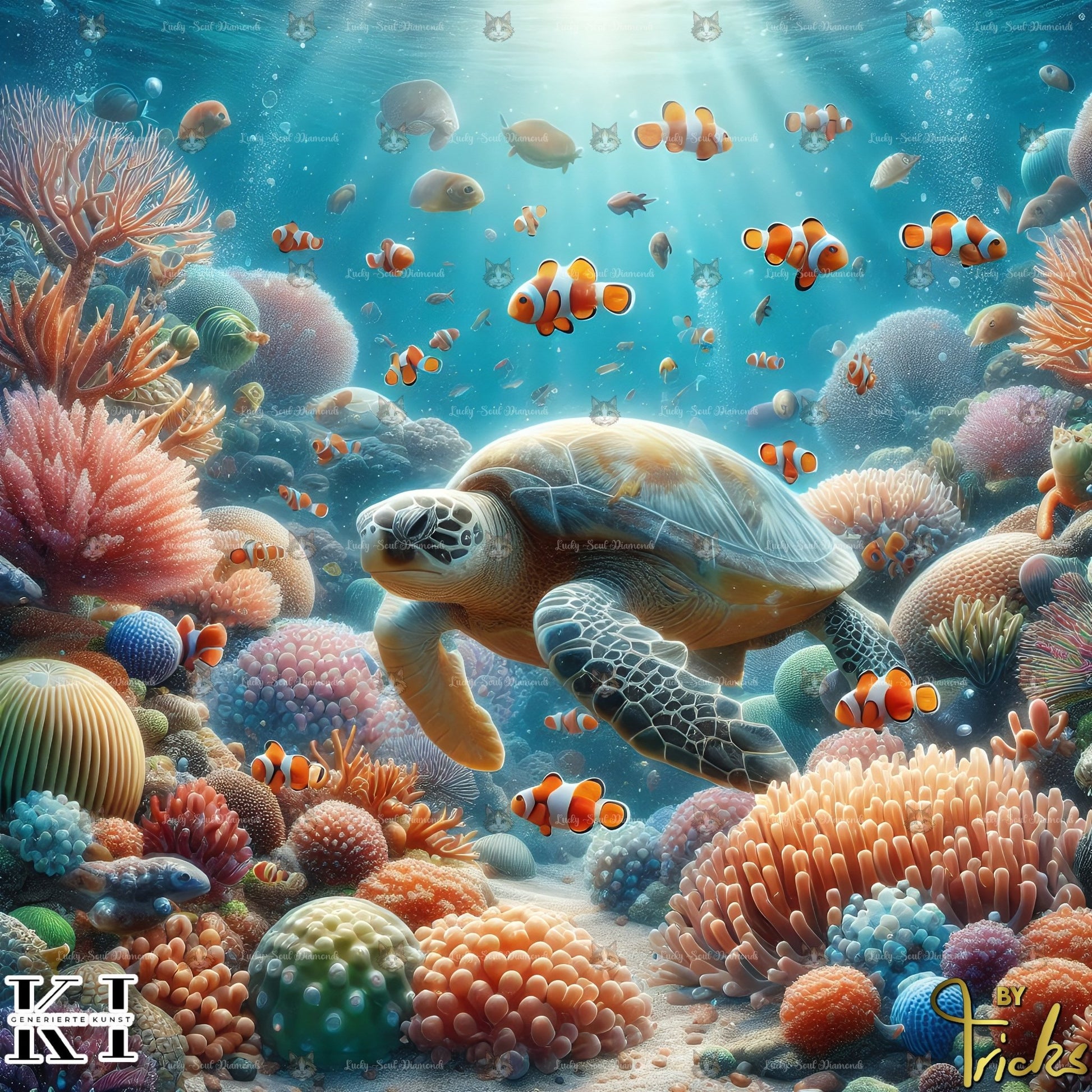 Grummelbert, die Meeresschildkröte - Lucky Soul Diamonds