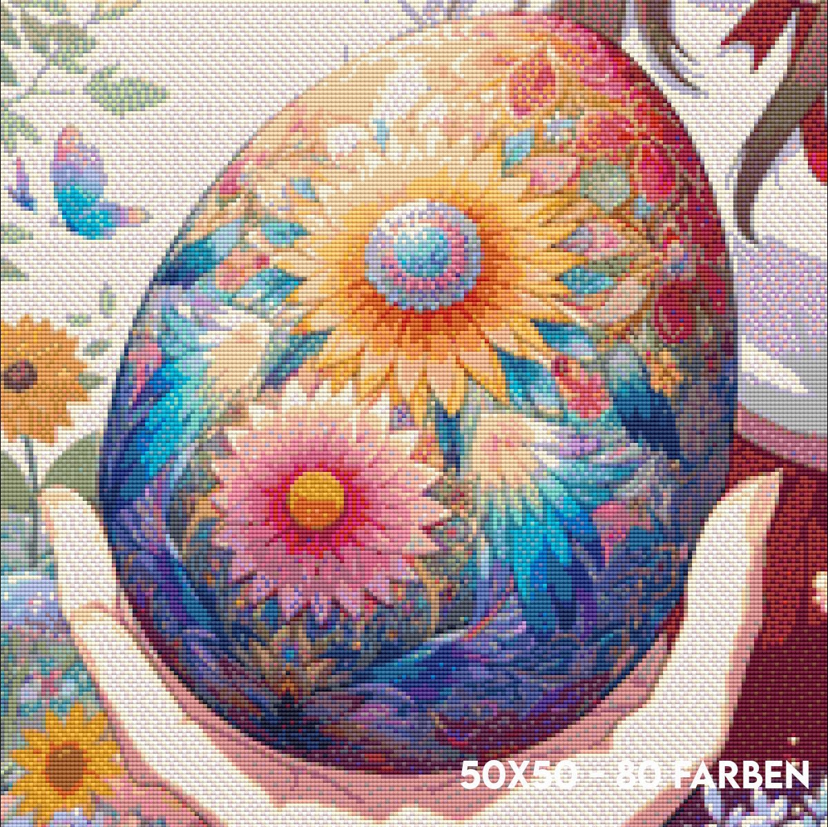 Osterei mit Blumen - Lucky Soul Diamonds