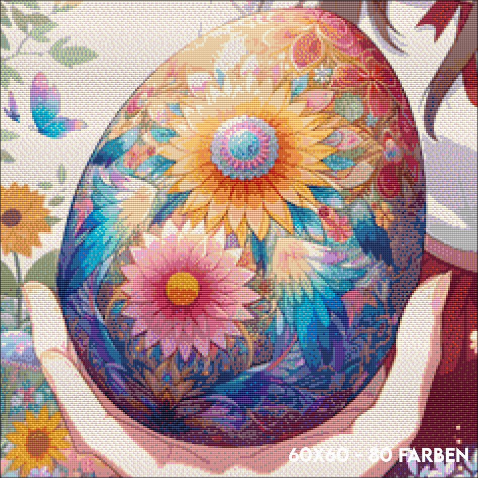 Osterei mit Blumen - Lucky Soul Diamonds