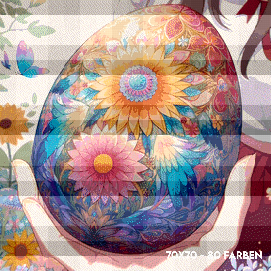 Osterei mit Blumen - Lucky Soul Diamonds