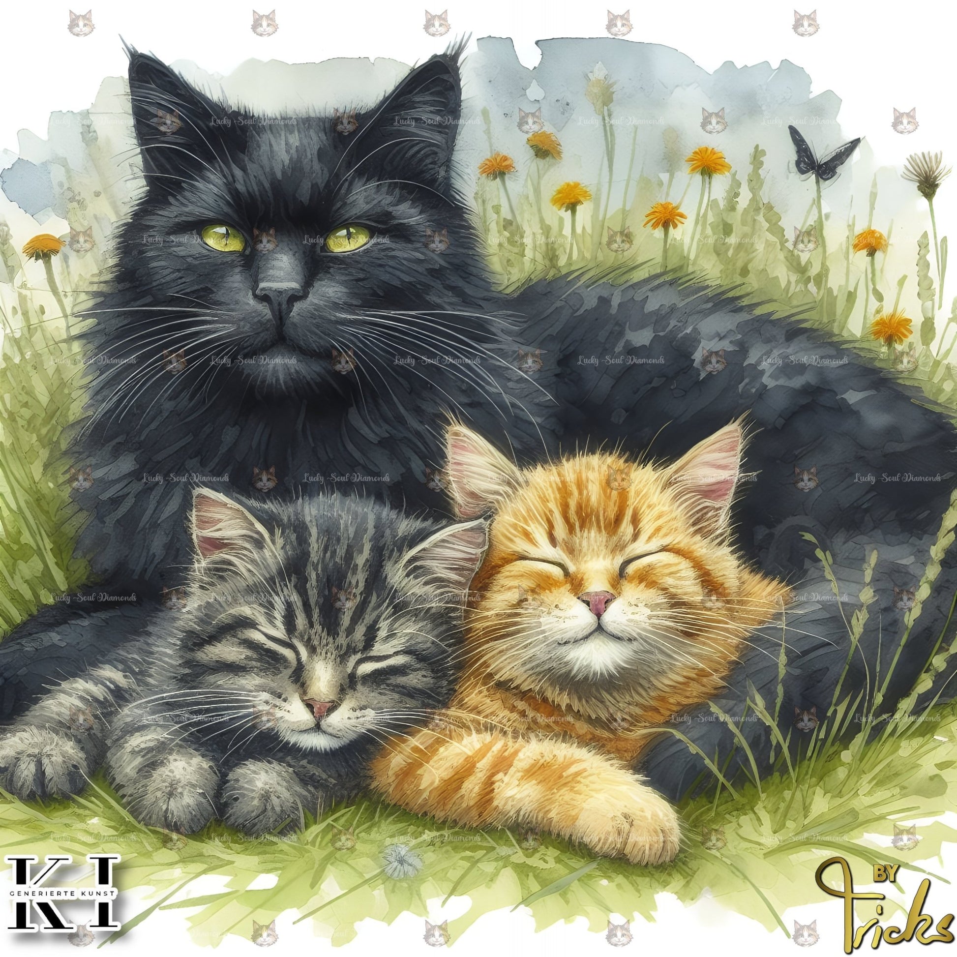 Peaceful Whiskers - Lucky Soul Diamonds