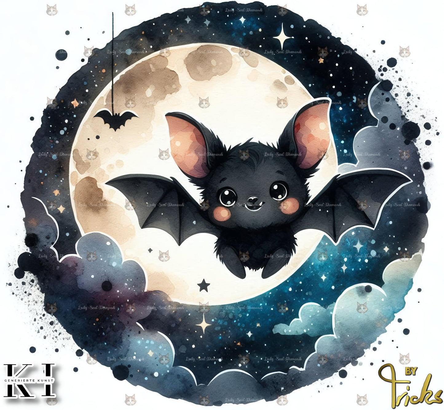 Fledermaus im Mondschein - Lucky Soul Diamonds