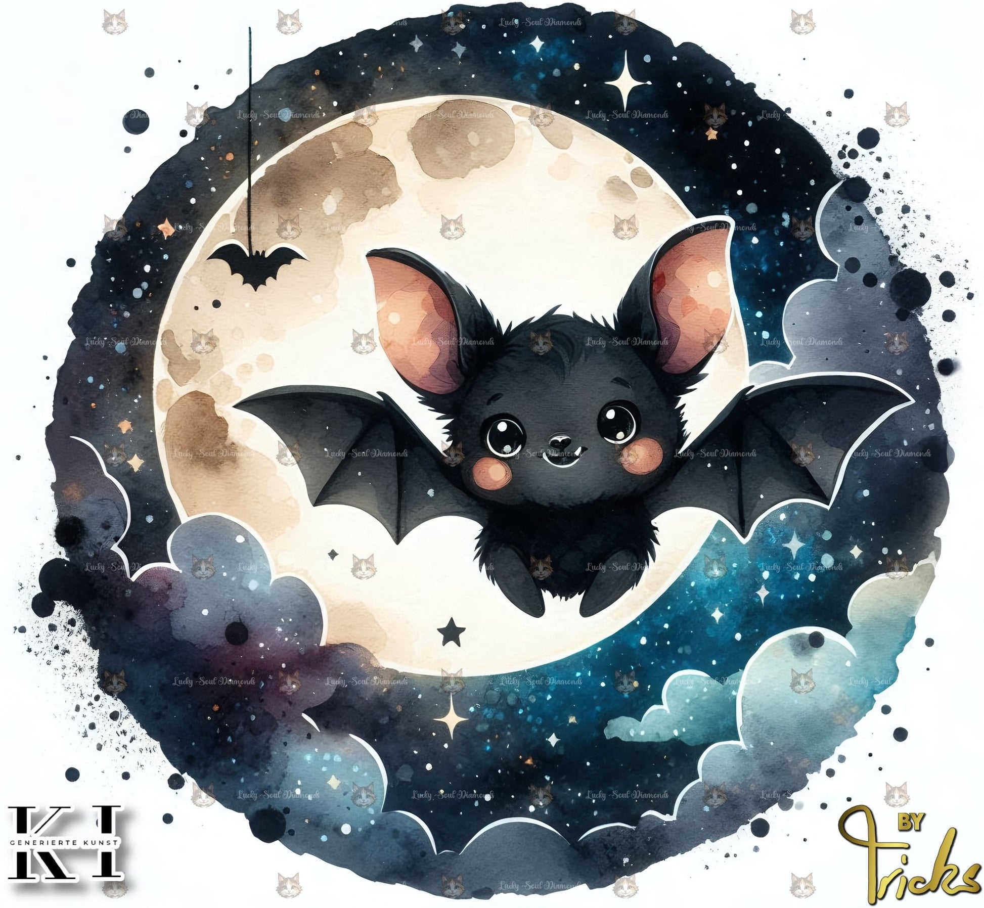 Fledermaus im Mondschein - Lucky Soul Diamonds