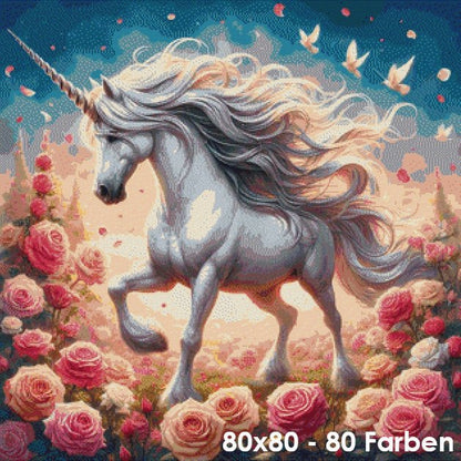 Einhorn im Licht der Rosen - Lucky Soul Diamonds