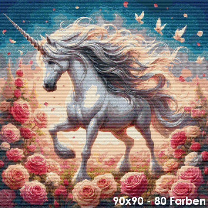 Einhorn im Licht der Rosen - Lucky Soul Diamonds