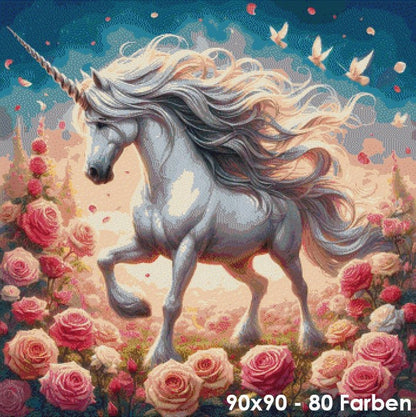 Einhorn im Licht der Rosen - Lucky Soul Diamonds
