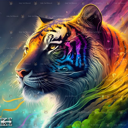 Regenbogen Tiger - Lucky Soul Diamonds