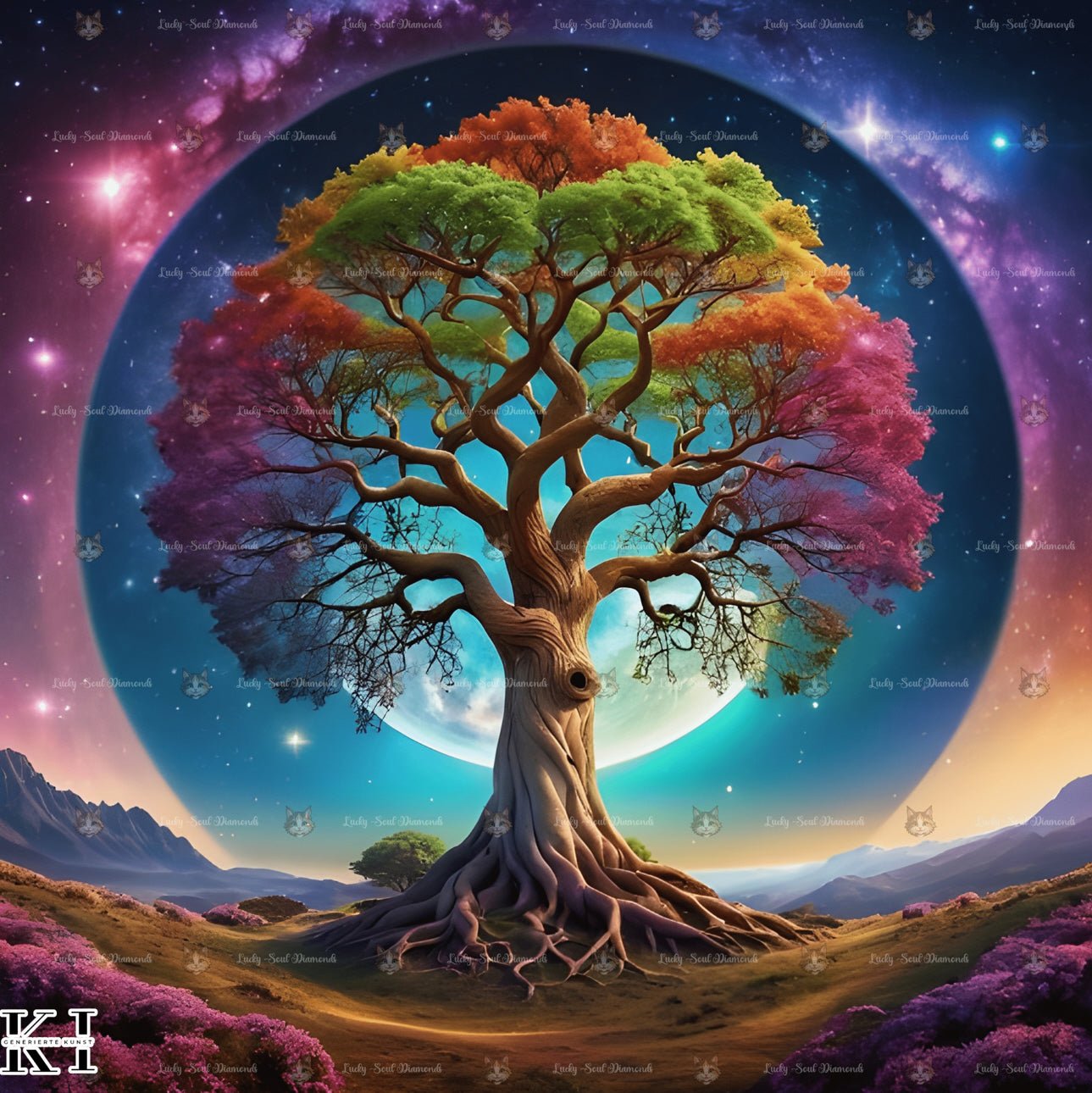 Kosmischer Lebensbaum - Lucky Soul Diamonds