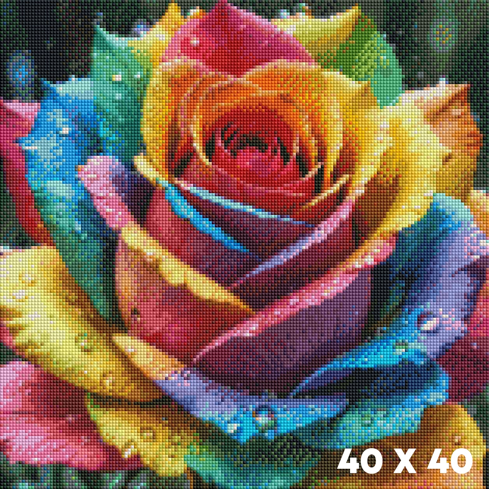 Regenbogen Rose - Lucky Soul Diamonds