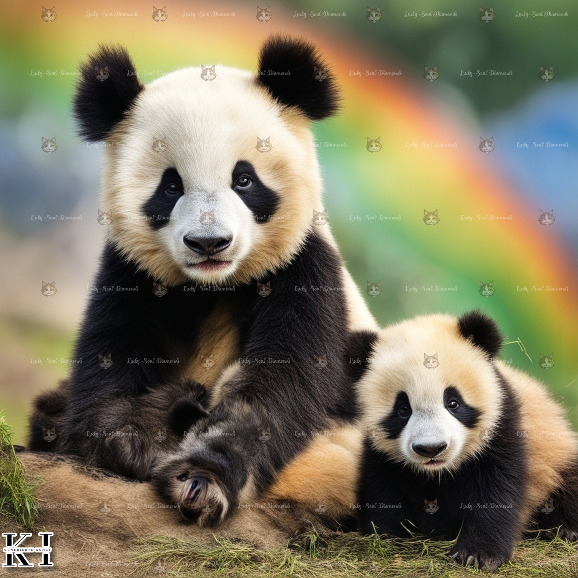 Geborgen im Bambusland - BB Fresh Diamond Art