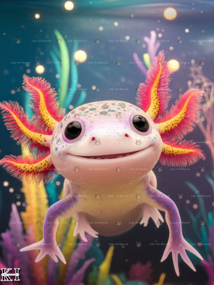 Fröhliches Axolotl - Lucky Soul Diamonds