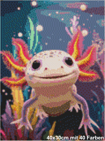 Fröhliches Axolotl - Lucky Soul Diamonds