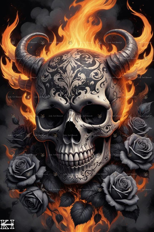 Flames & Bones - Lucky Soul Diamonds