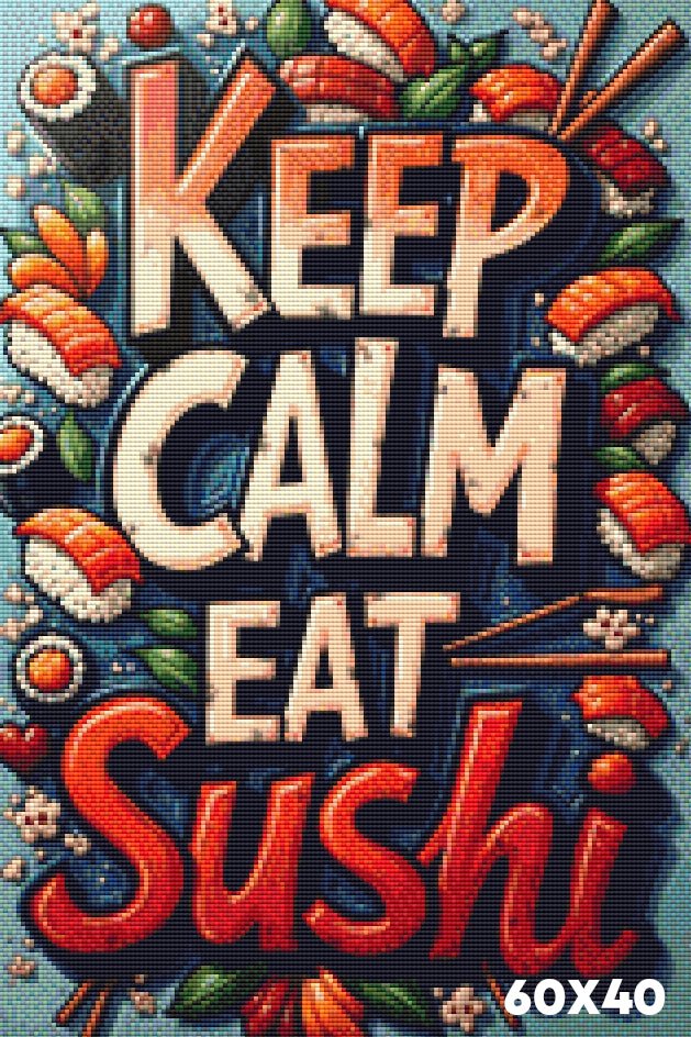 Keep calm eat Sushi - Lucky Soul Diamonds