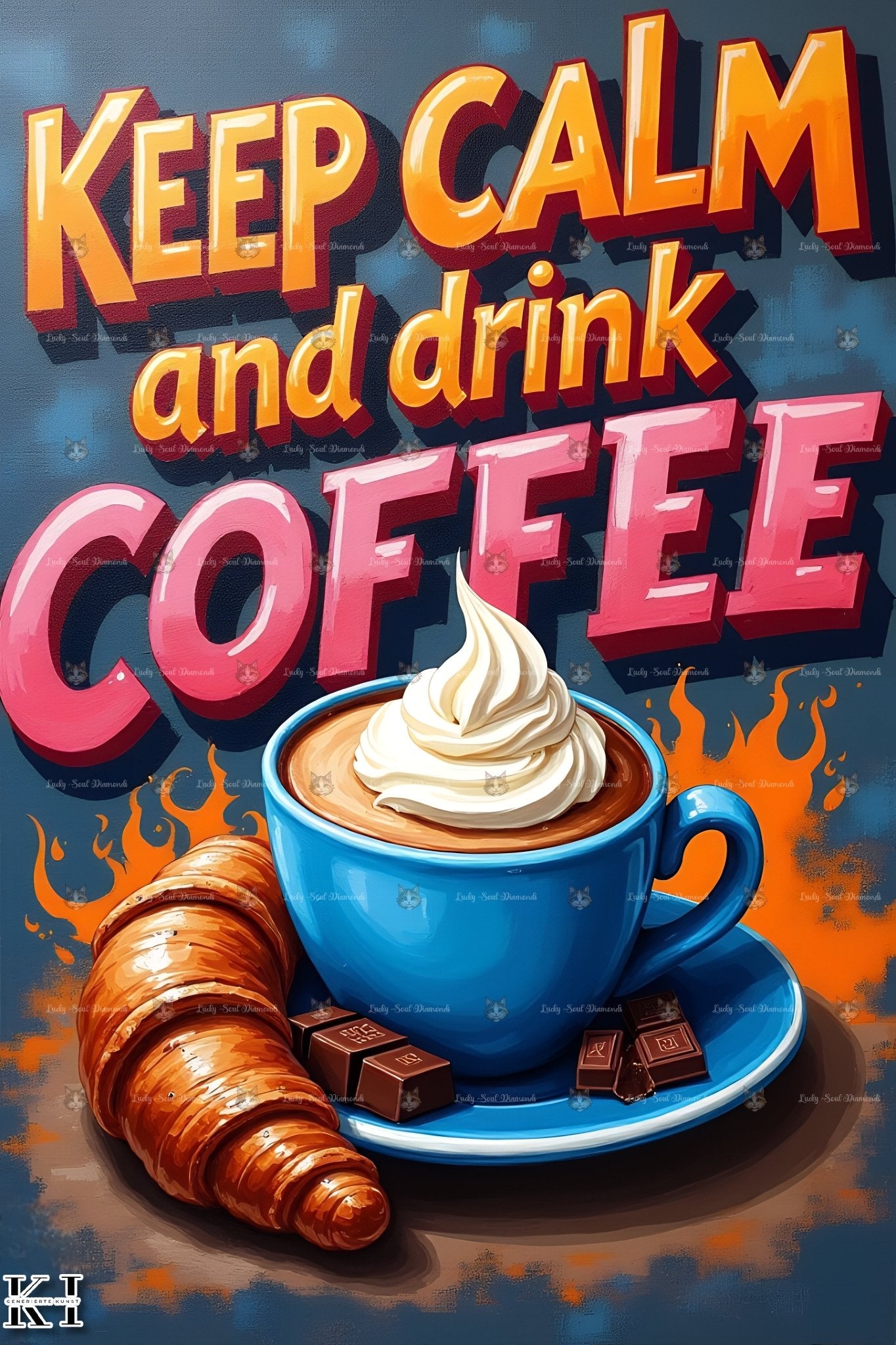 Keep calm and drink Coffee - Lucky Soul Diamonds