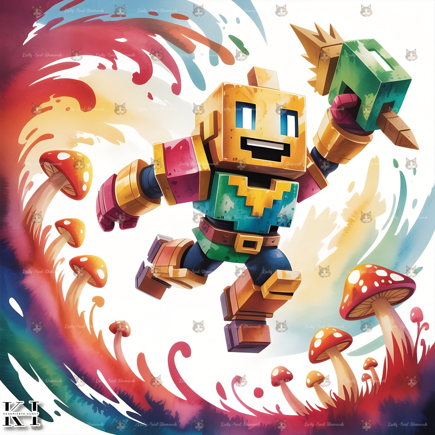 Der bunte Pixelkrieger - Lucky Soul Diamonds