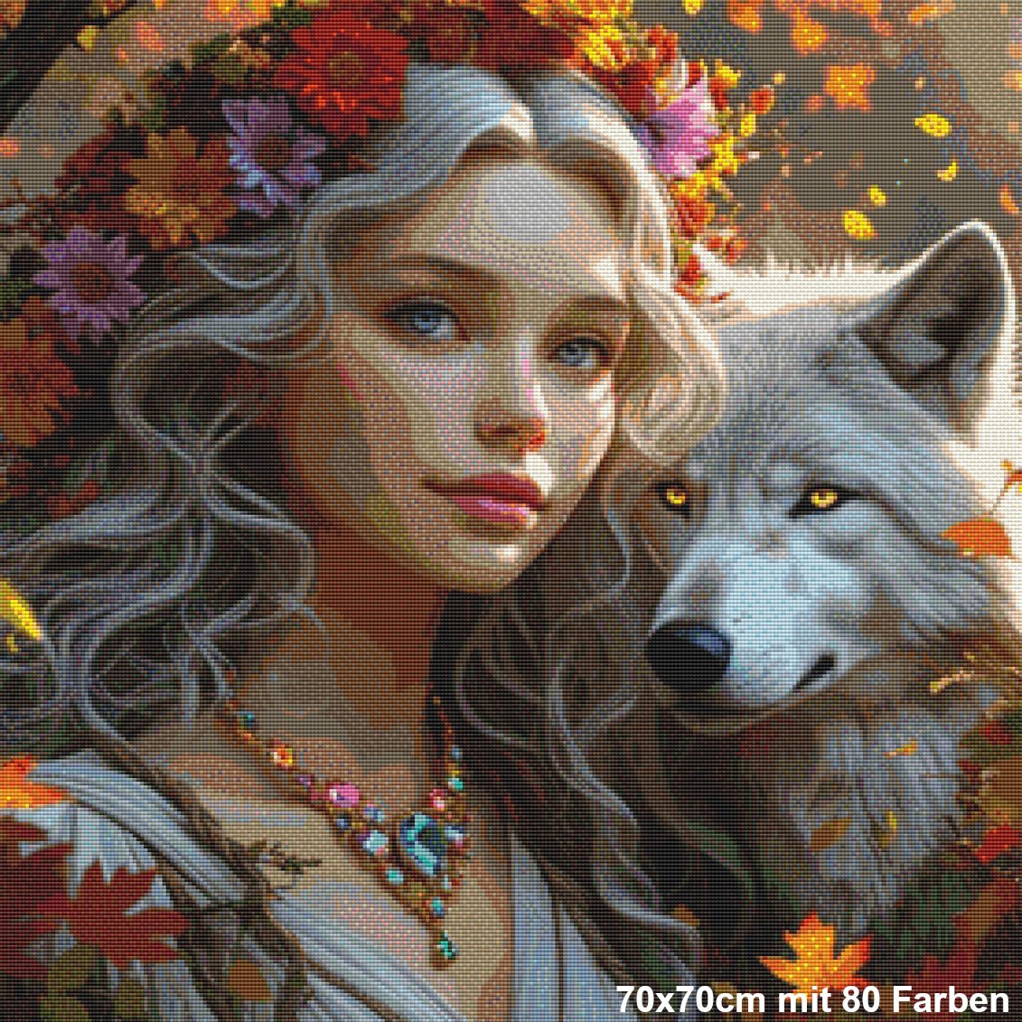 Lady mit Wolf - Lucky Soul Diamonds