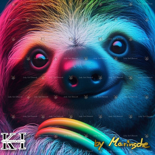 Farbenzauber Faultier - Lucky Soul Diamonds